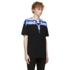 Marcelo Burlon County of Milan Black and Blue Wings T-Shirt