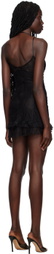 KIM SHUI Black Lace-Up Minidress