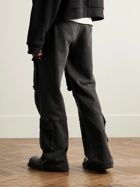 Entire Studios - Utility Straight-Leg Enzyme-Washed Organic Cotton-Jersey Sweatpants - Black