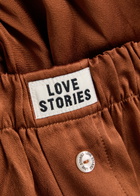 Love Stories James Satin Pyjama Shorts Brown