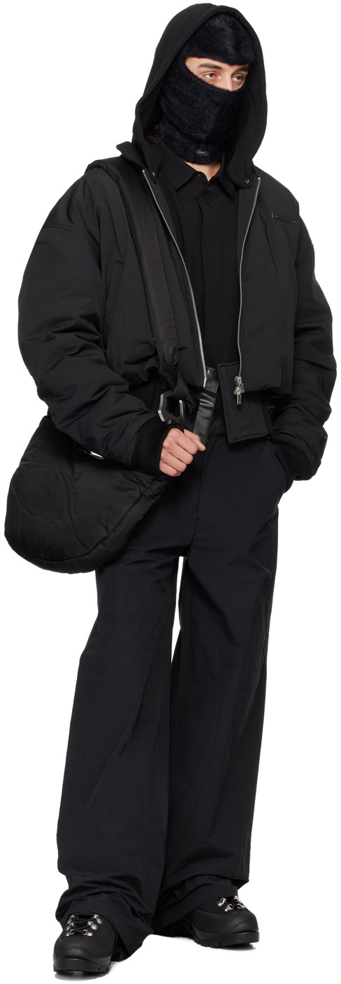 HELIOT EMIL Black Padded Technical Cargo Pants Heliot Emil