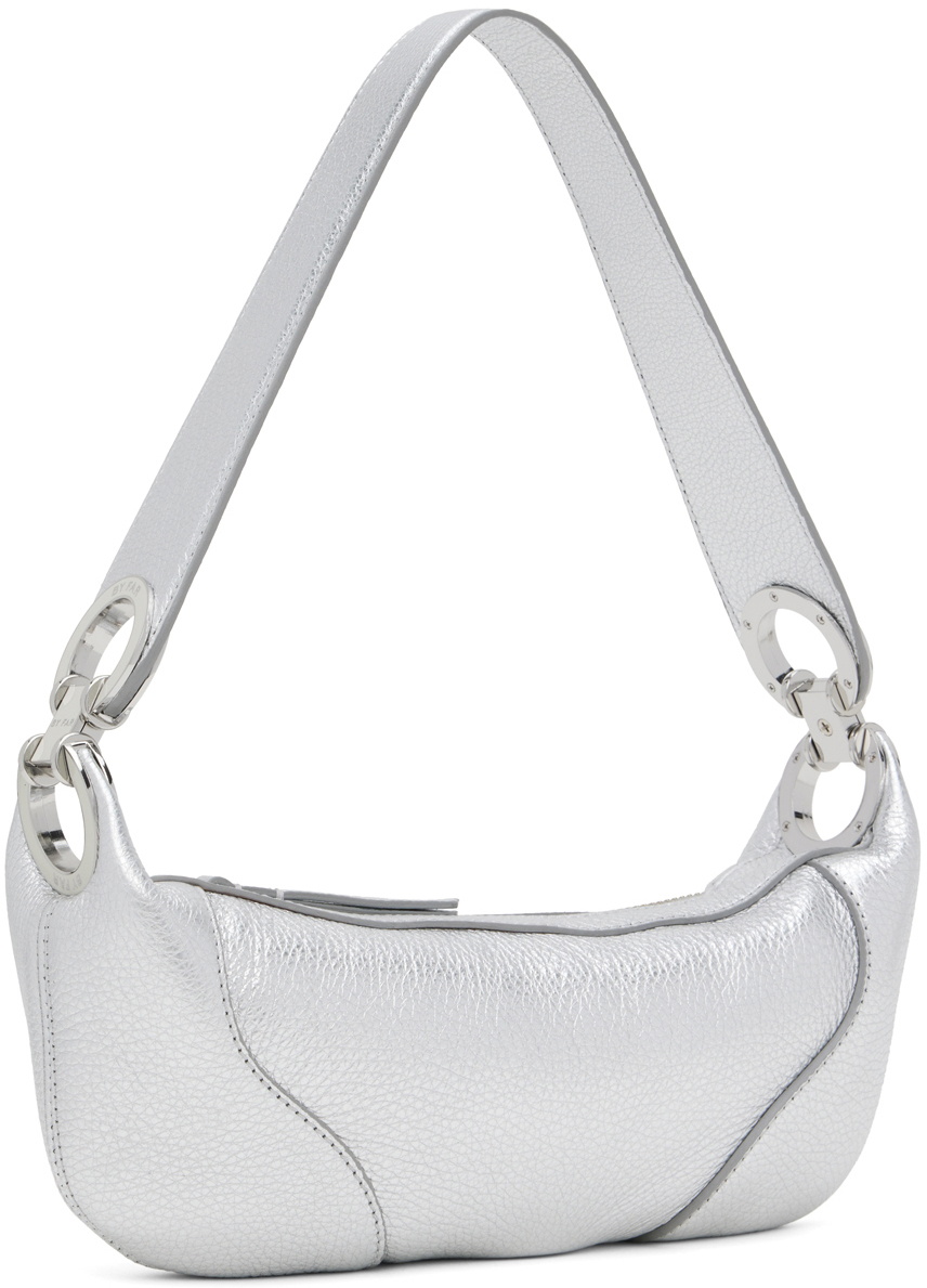 BY FAR Silver Mini Amira Bag