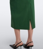 Carolina Herrera Off-shoulder wool-blend cocktail dress