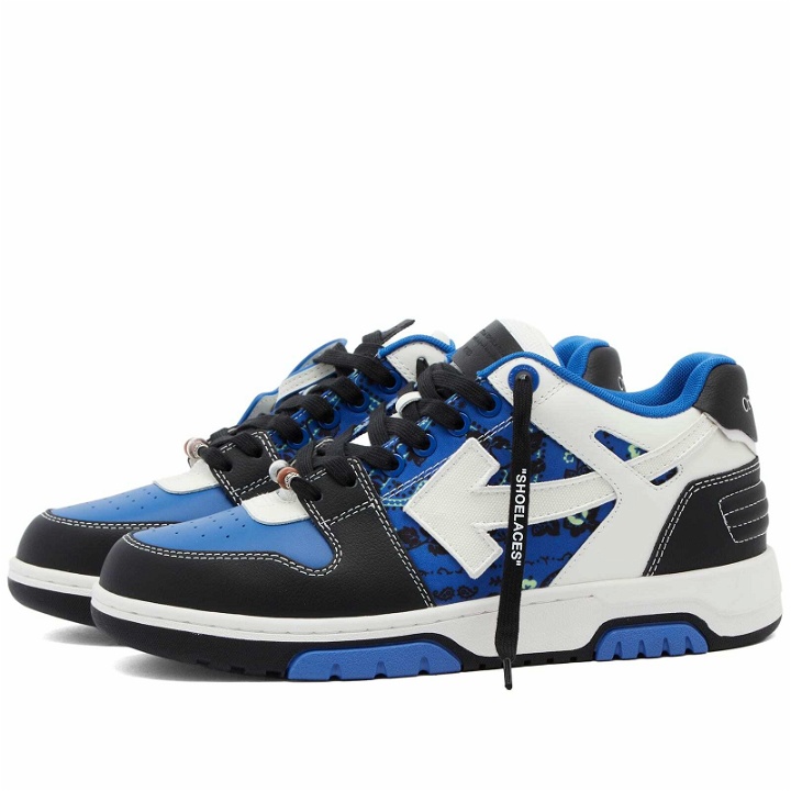 Photo: Off-White Men's Out Of Office Leather Sneakers in Blue/White