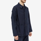 Engineered Garments Men's Workaday Utility Jacket in Dark Navy Reverse Sateen