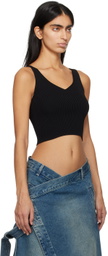 Juun.J Black V-Neck Tank Top