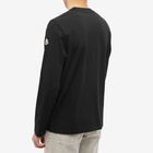 Moncler Men's Badge Logo Long Sleeve Shirt in Black