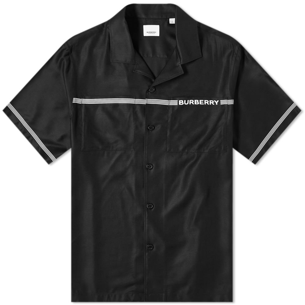 Photo: Burberry Short Sleeve Stripe Logo Bowling Shirt