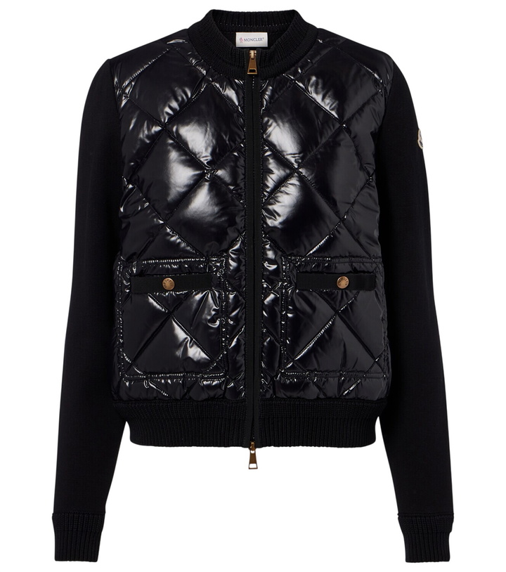 Photo: Moncler Down-paneled cotton cardigan