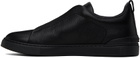 ZEGNA Black Triple Stitch Sneakers