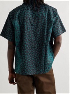 WTAPS - Night Vision Camp-Collar Leopard-Print Cotton-Twill Shirt - Black