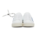 Off-White White and Blue Arrows Sneakers
