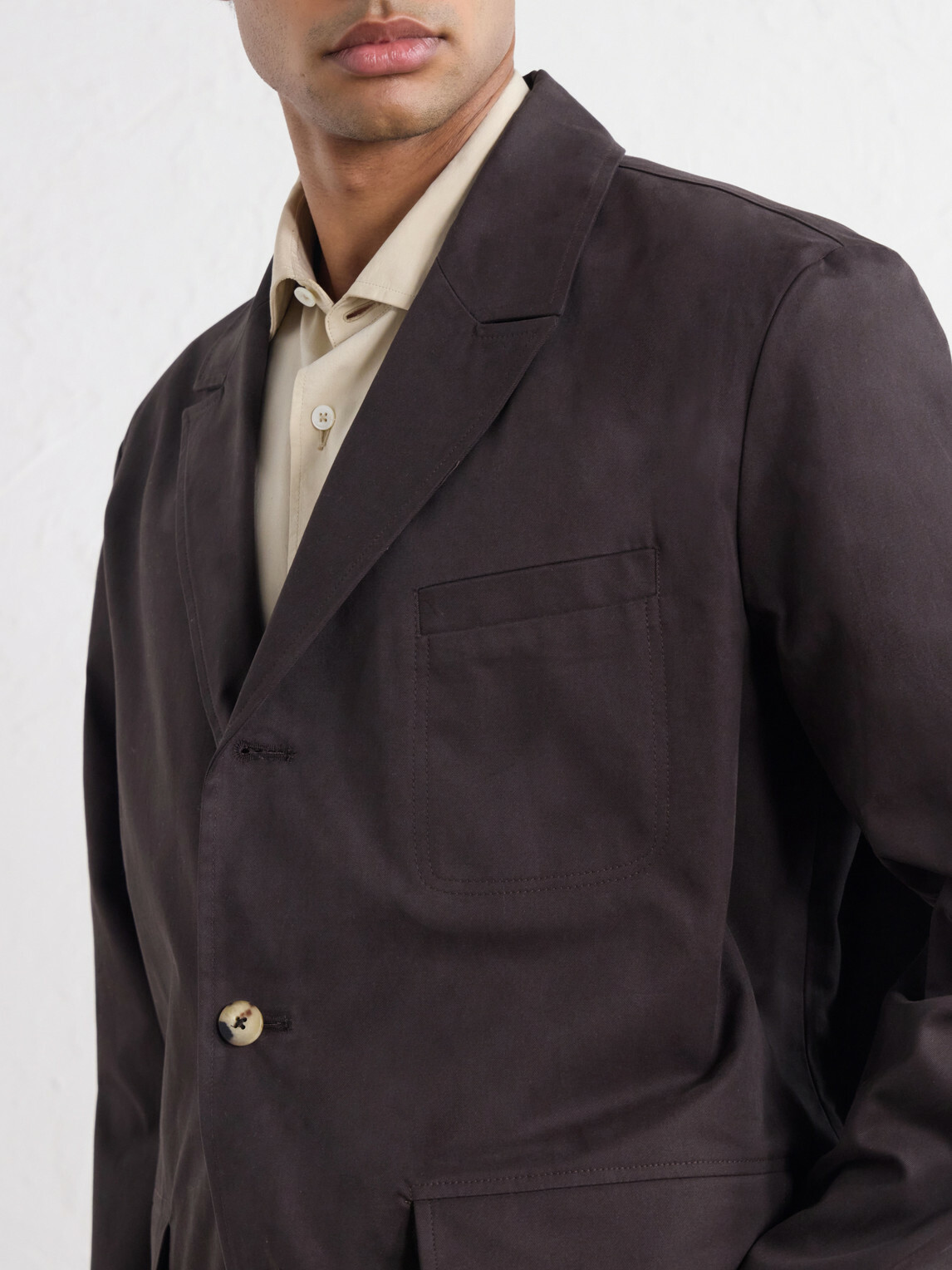 De Bonne Facture - Métier Cotton-Twill Suit Jacket - Brown