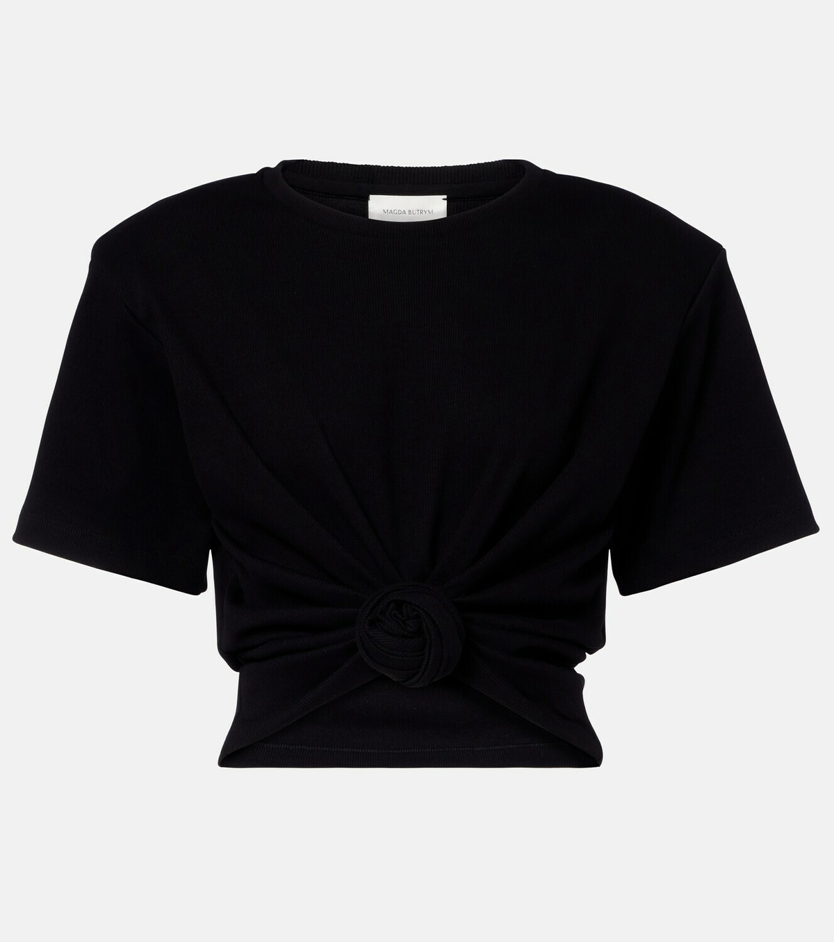 Magda Butrym Cropped cotton-blend T-shirt