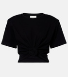 Magda Butrym Cropped cotton-blend T-shirt