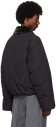 Nanushka Black Zacharie Faux-Fur Down Jacket
