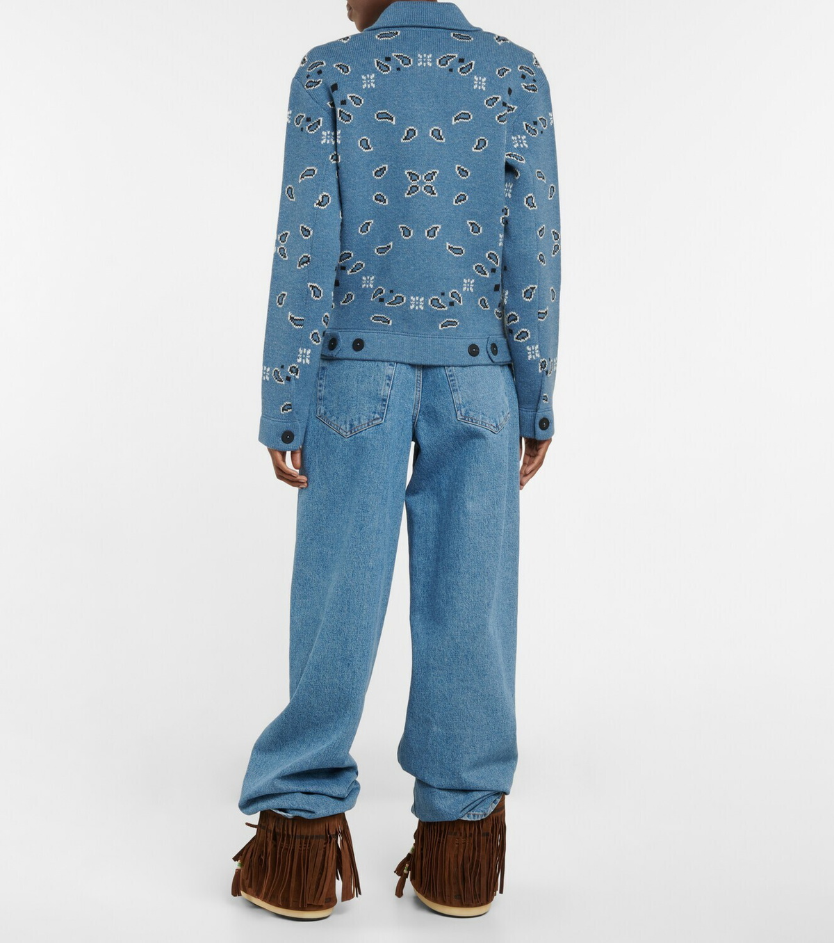 Alanui Bandana wool and cashmere jacket Alanui