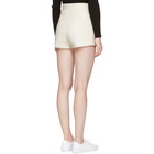 Courreges Ivory Button Belt Shorts