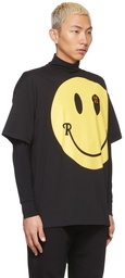 Raf Simons Black Smiley Edition Smiley Graphic T-Shirt