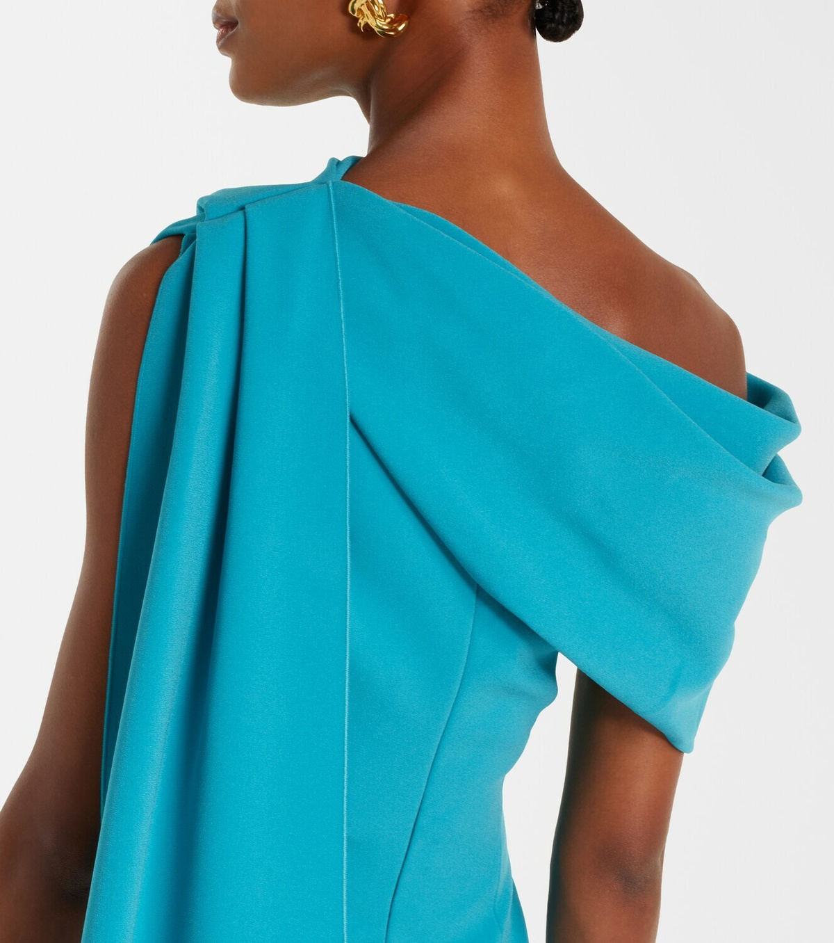 Roksanda Maite caped crêpe midi dress