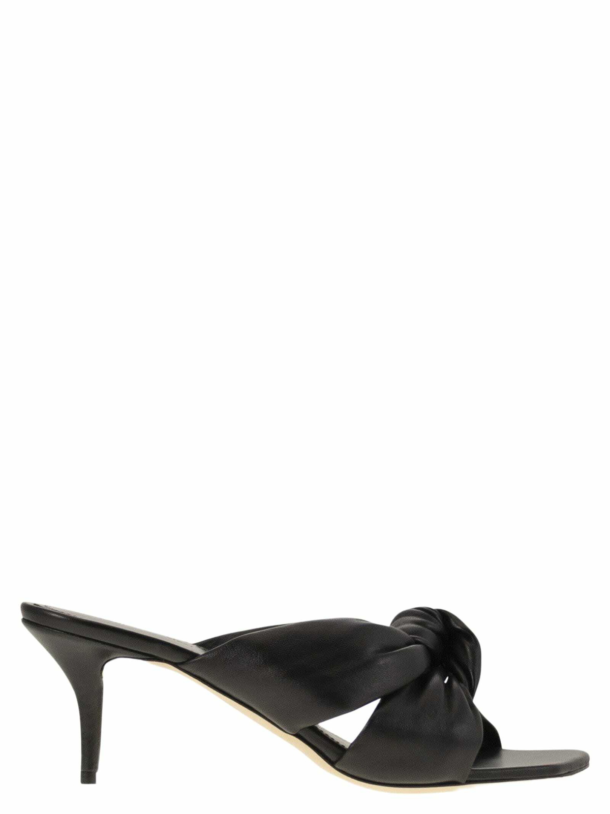 サンダル・ミュール FABIANA FILIPPI Leather slipper with fussbett and knot Fabiana Filippi Leather Slipper With Fussbett And Knot