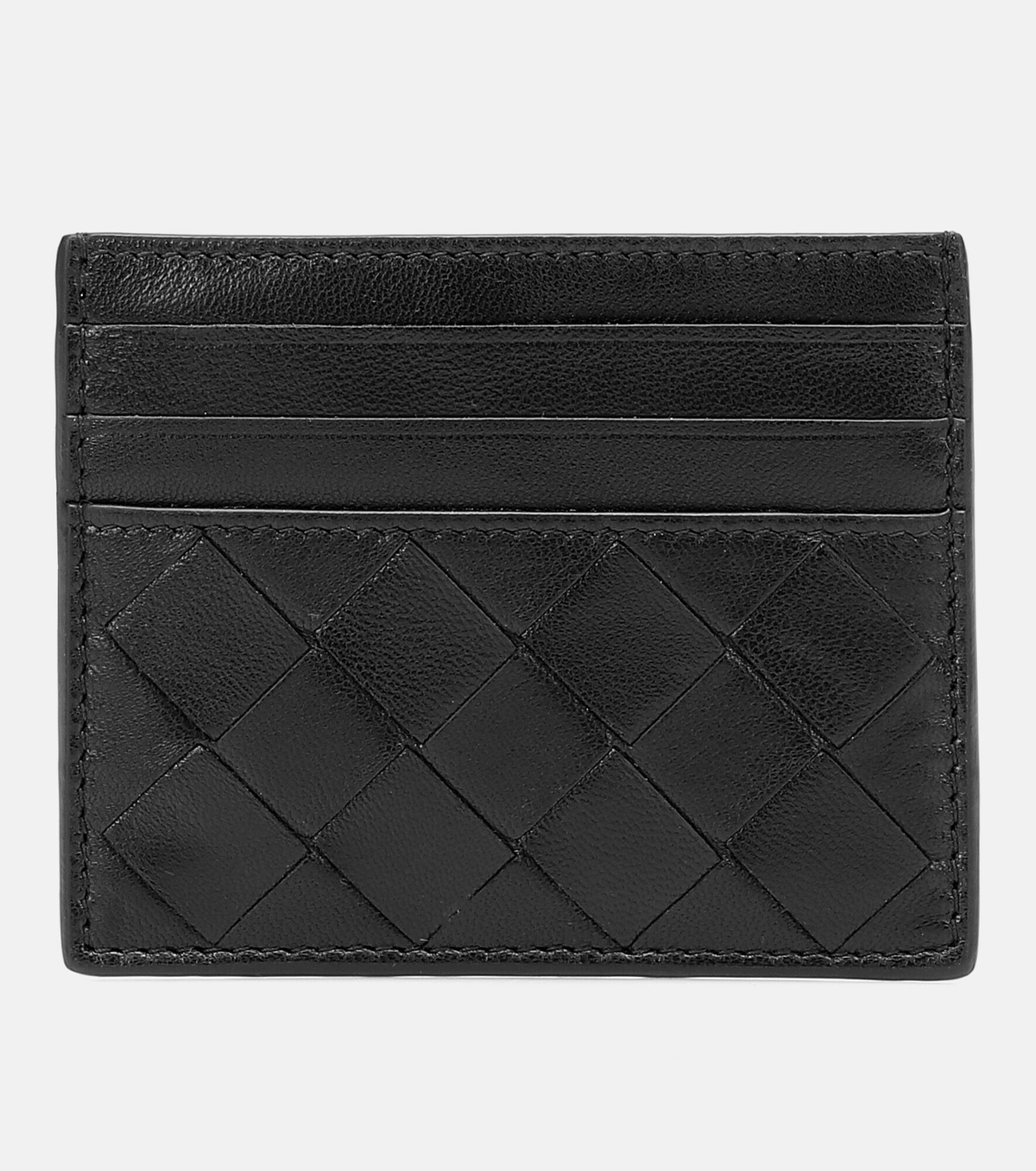 Bottega Veneta Men Two-Tone Leather Intrecciato Card Holder