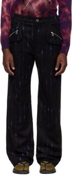 Kiko Kostadinov Black & Blue Komlo Trousers