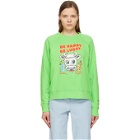 Marc Jacobs Green Magda Archer Edition Be Happy Sweatshirt