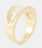 Melissa Kaye Anya 18kt yellow gold ring with diamonds