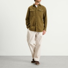 Dubbleware Men's Notched Pocket Flannel Shirt in Olive
