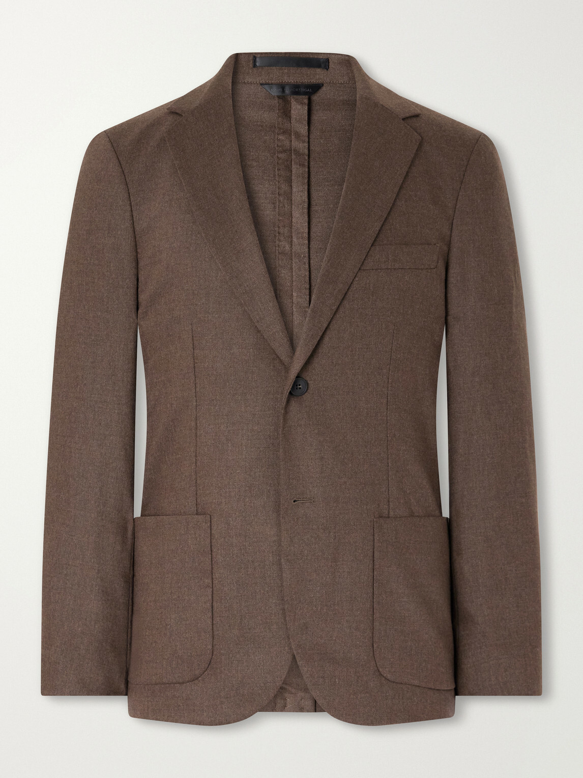 Sunspel - Wool and Cashmere-Blend Flannel Suit Jacket - Brown