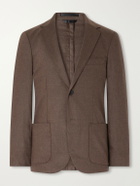 Sunspel - Wool and Cashmere-Blend Flannel Suit Jacket - Brown