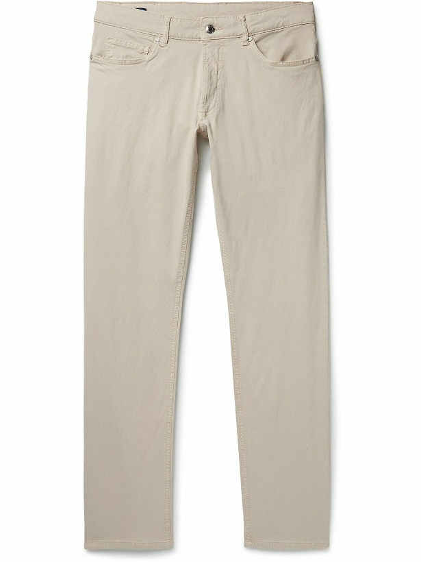 Photo: Peter Millar - Wayfare Slim-Fit Stretch TENCEL™ and Cotton-Blend Twill Trousers - Neutrals