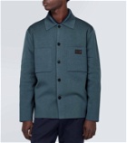 Berluti Leather-trimmed cotton and silk-blend overshirt