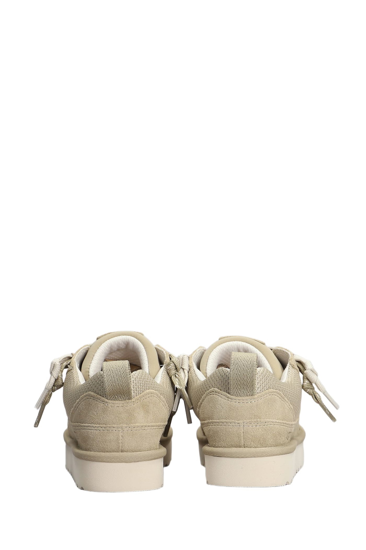 UGG Lo Lowmel Slipper-mule In Beige Suede And Fabric