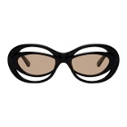 Martine Rose Navy Bug-Eye Cat-Eye Sunglasses