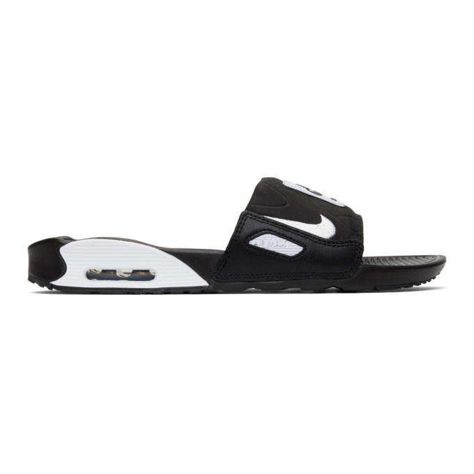 Photo: Nike Black and White Air Max 90 Slides