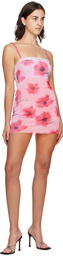 GUIZIO Pink Floral Minidress