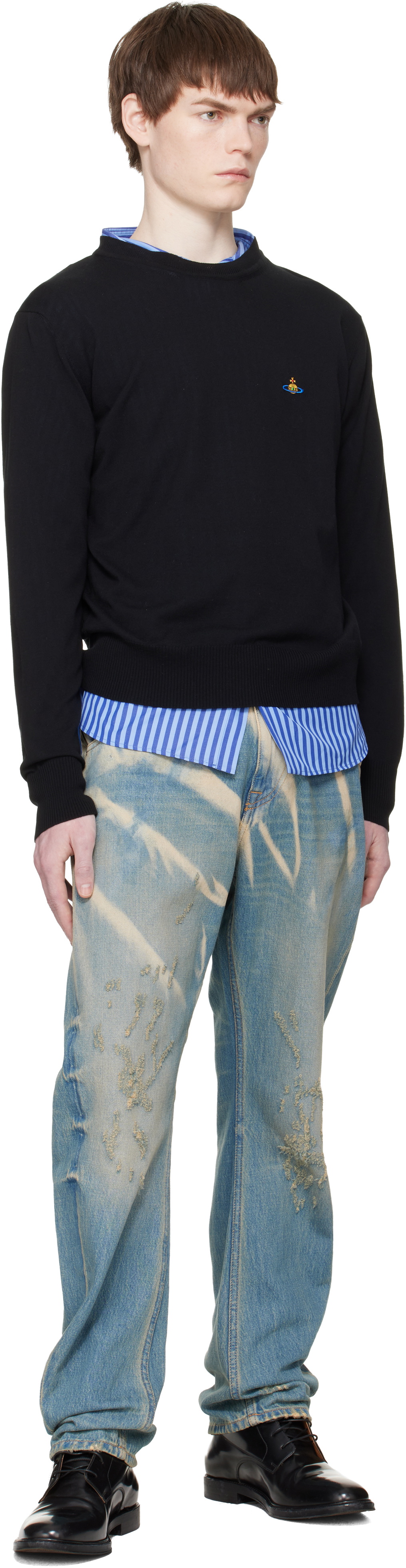 Vivienne Westwood Black Alex Round Neck Sweater