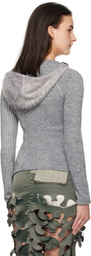 Andersson Bell Gray Tight Ribbed Combination Hoodie