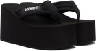 Coperni Black Branded Wedge Sandals