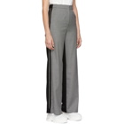 Stella McCartney Black and White Micro Tweed Tailored Trousers