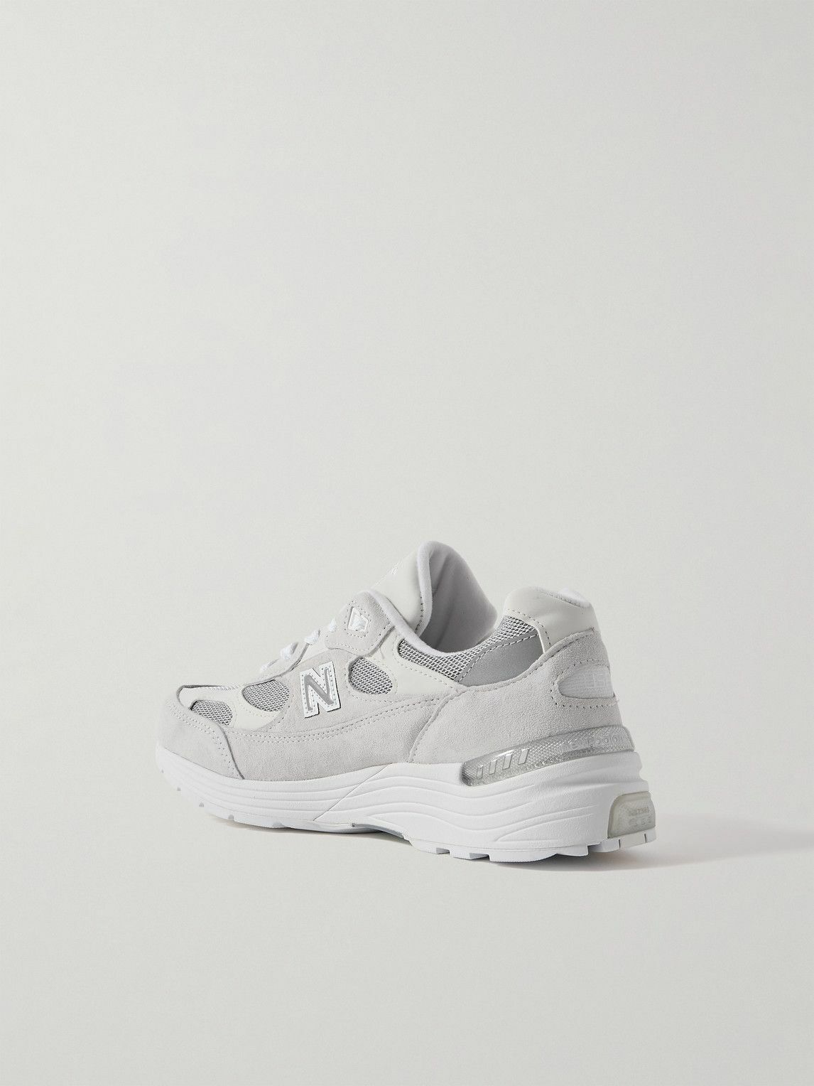 New Balance 992 グレー New Balance - 992 Core Suede, Mesh and Leather Sneakers