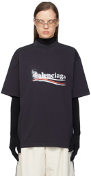Balenciaga Black Political Stencil T-Shirt