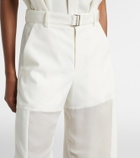 Sacai Belted barrel-leg pants