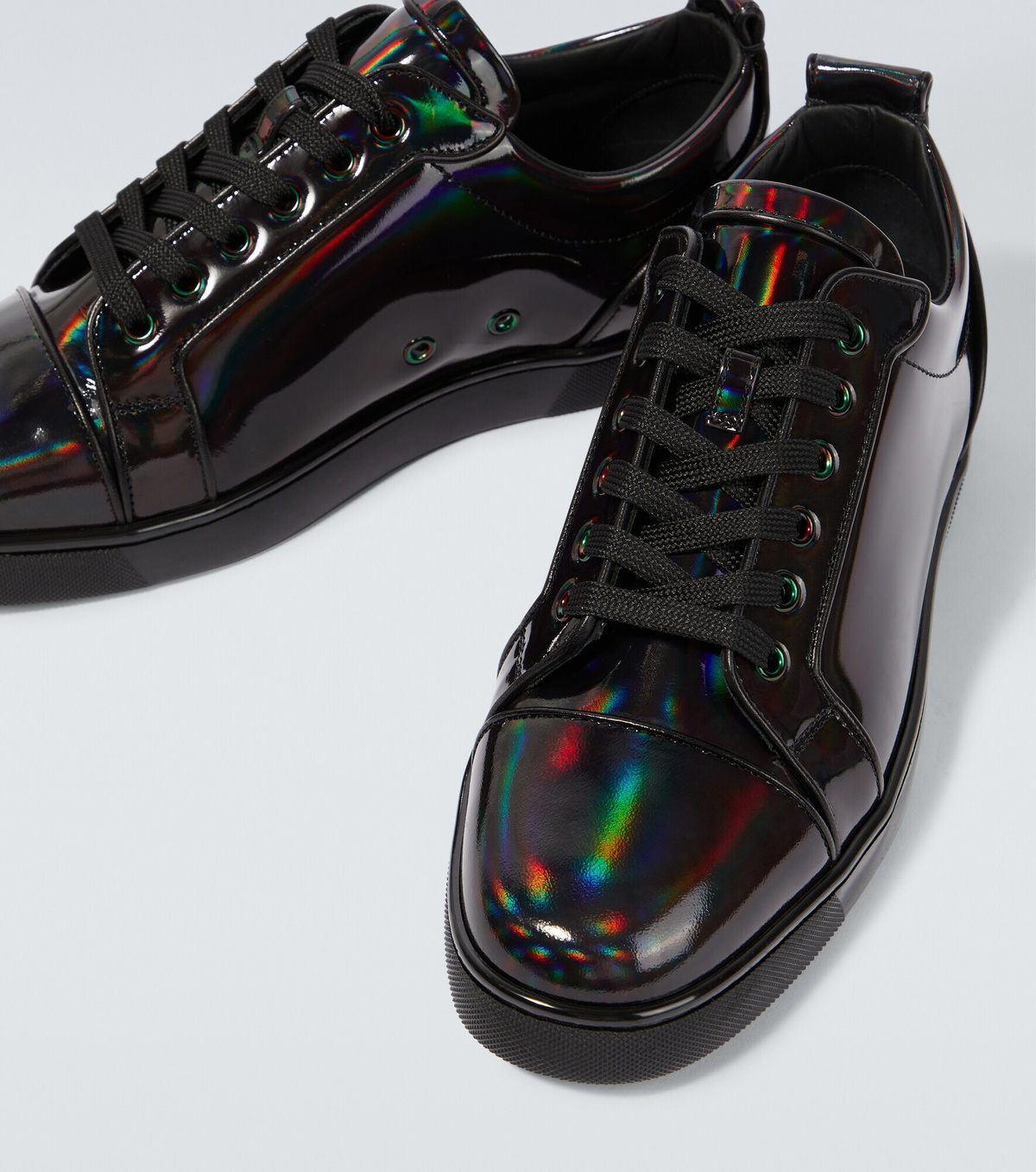 Christian Louboutin patent leather sneaker sole belt new Christian Louboutin Leather Glitter CL Logo Belt - Size 28  main image 4