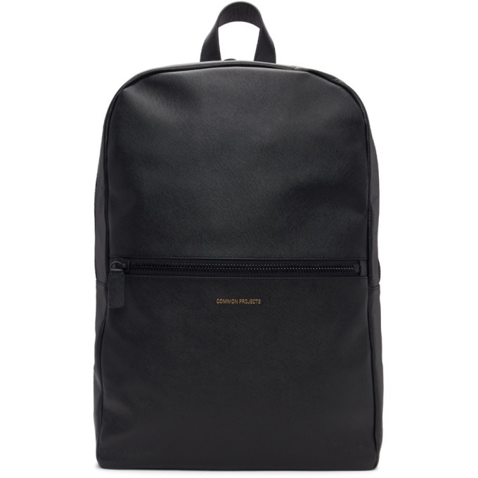 Photo: Common Projects Black Saffiano Simple Backpack