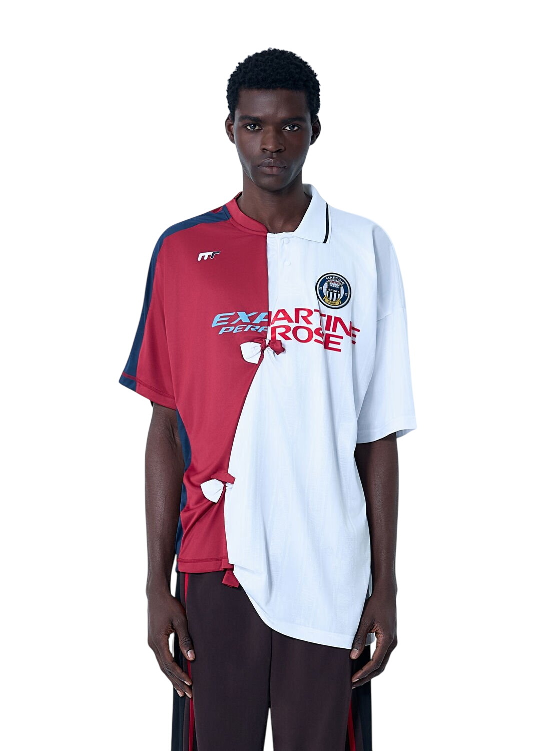 Martine Rose Men's Long Sleeve Twist Football T-Shirt in