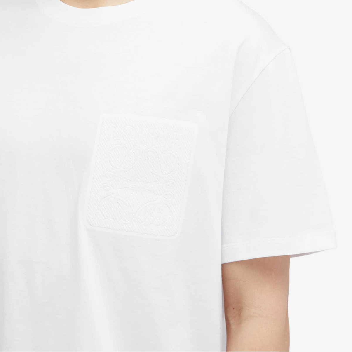 LOEWE セール★ ANAGRAM PATCH POCKET★WHITE Loewe Anagram Pocket T-Shirt White – TheDesignerBox