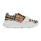 Burberry Beige Check Regis Sneakers